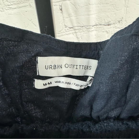 Urban Outfitters Heather Tiered Ruffle Mini Dress Navy Size Medium - Picture 5 of 10